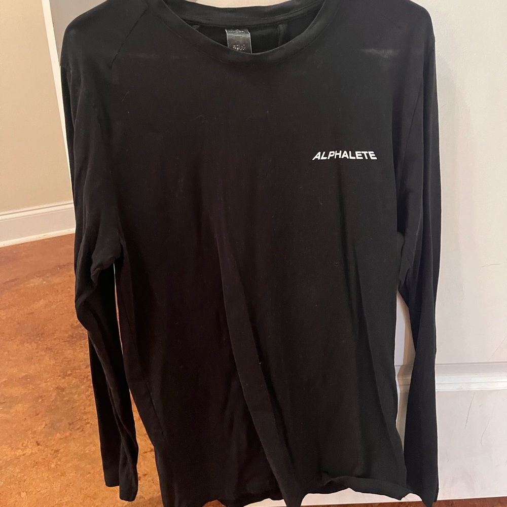 Alphalete Rhapsody Black and Red Long Sleeve T-Shirt